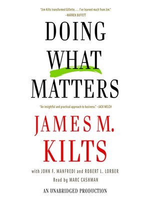 cover image of Doing What Matters